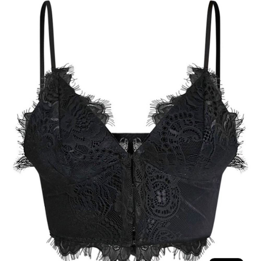 Hannah Black Eyelash Bralette (NWT)